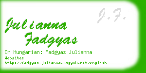 julianna fadgyas business card